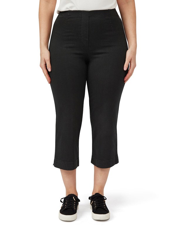 PennyPlain Wide Cropped Jegging - Black Wash