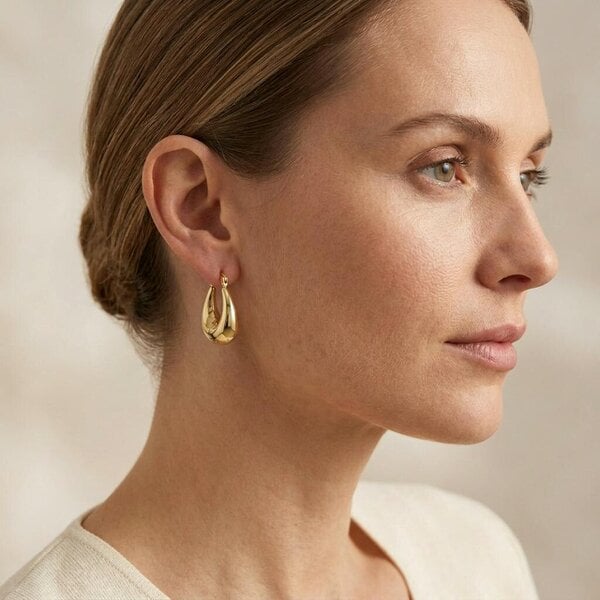 Cachet London Berdine Gold Hoop Earrings