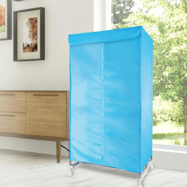 Gr8 Home 1500W Heated Clothes Airer Wardrobe Dryer Rack Blue