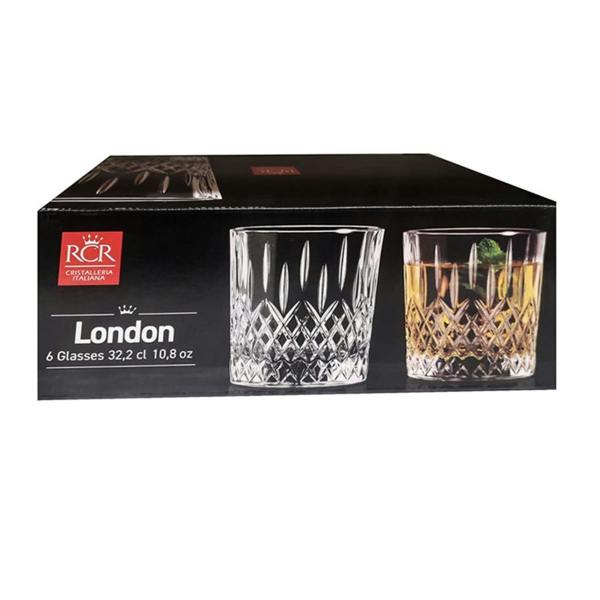 RCR London Crystal Glass 320ml Tumblers Set of 6