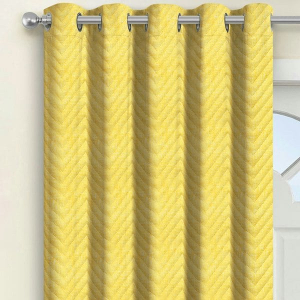 Velosso Chevron Eyelet Thermal Door Curtain - 117cm x 213cm