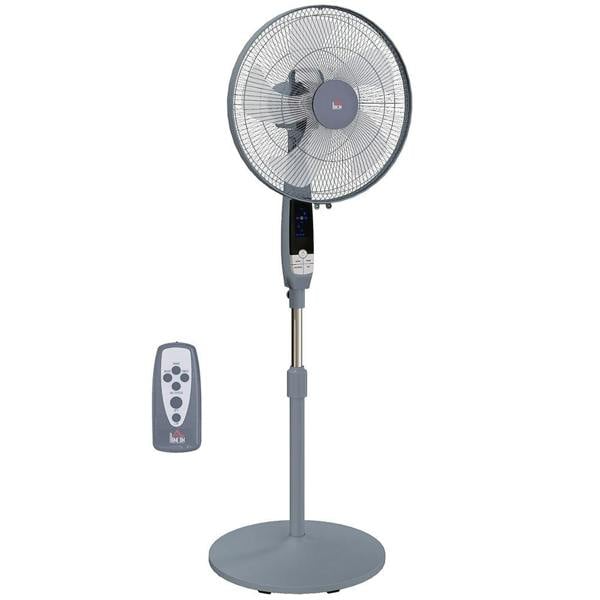 16 Oscillating Fan Remote Adjustable Height Grey