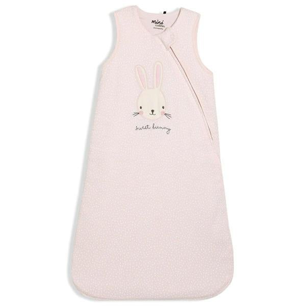 Baby Girls Rabbit Embroidered Sleeping Bag, Pink - Minicuddles