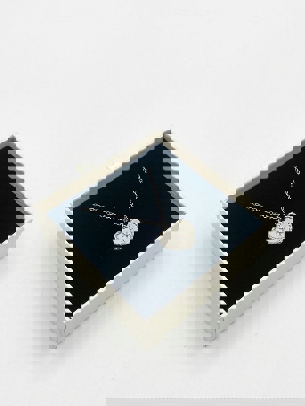 SVNX Starry Heart Necklace in Silver Colour - Gift Boxed