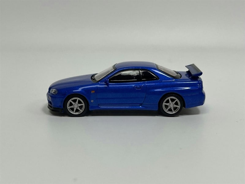 Mini GT Nissan Skyline GTR R34 V Spec Bayside Blue RHD 1:64 Mini GT MGT00759R