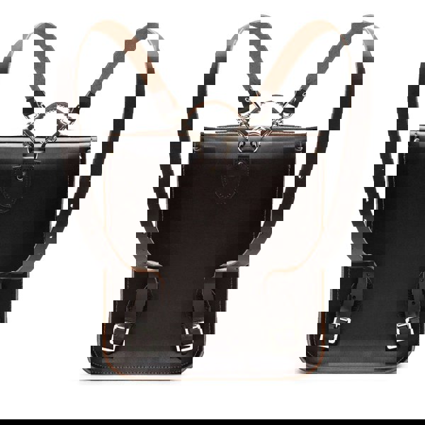 Dark Brown Leather City Backpack - Backpack - Zatchels