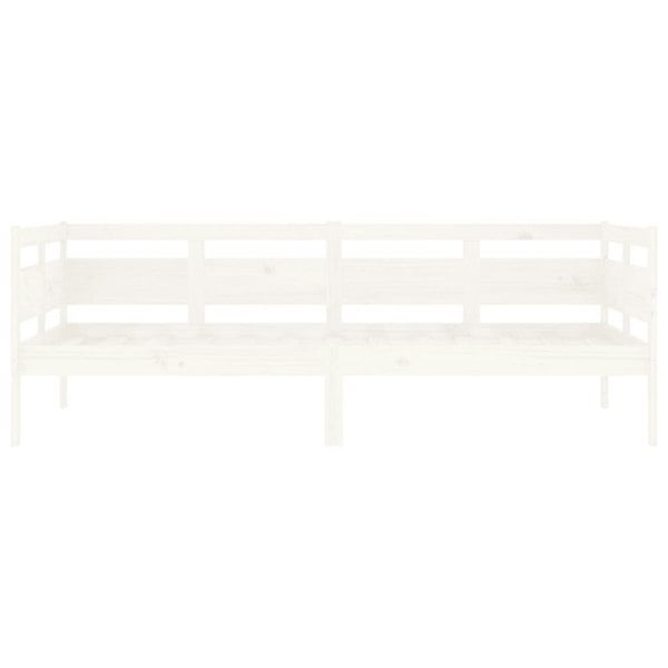Berkfield Day Bed White Solid Wood Pine 90x190 cm