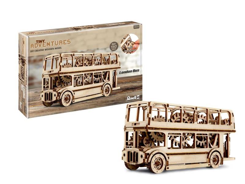 Revell Wooden London Bus Tiny Adventures Kit (1:40 Scale)