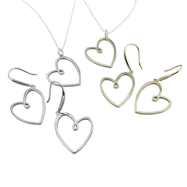 Looped Heart earrings in Sterling Silver - Reeves & Reeves