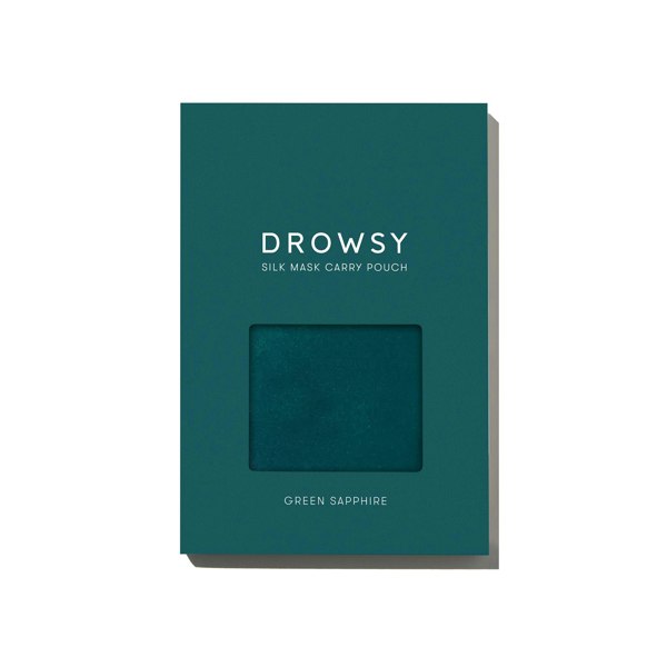 Drowsy Sleep Co Green Sapphire Silk Carry Pouch