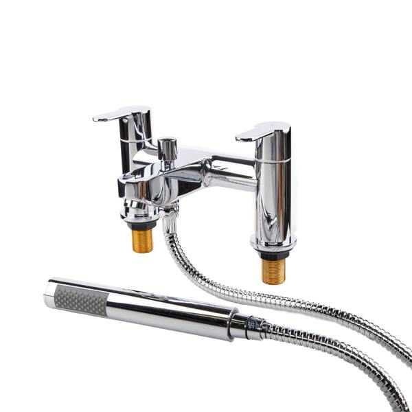 Flode Omberg Bath Shower Mixer Tap - Polished Chrome Finish