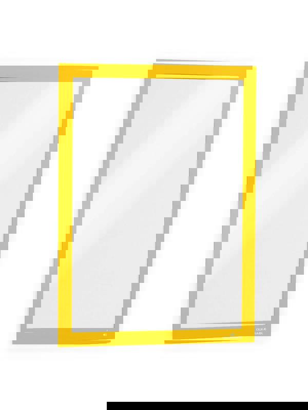 Durable DURAFRAME Self Adhesive Magnetic Signage Frame | 2 Pack | A4 Yellow