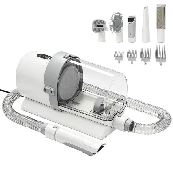 Dog Grooming Kit with 10Kpa Vacuum, 2.5L Dog Vacuum Groomer & Clipper, 5 in 1 Pet Grooming Kit, Low Noise 65dB