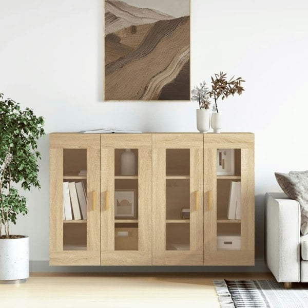 Berkfield Wall Mounted Cabinets 2 pcs Sonoma Oak Engineered Wood