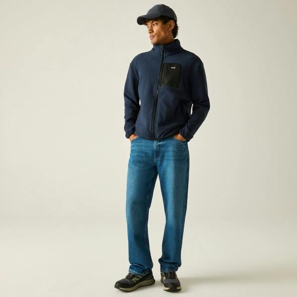 Regatta Mens Frankie Full Zip Fleece Jacket - Navy/Black