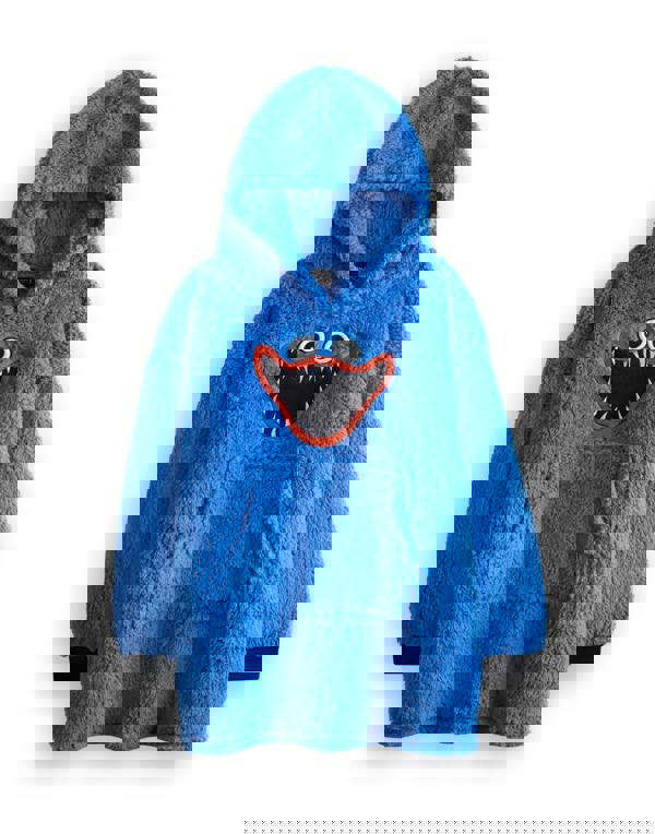 Poppy's Playtime Boys Blue Character Embroidery Blanket Hoodie (One Size)