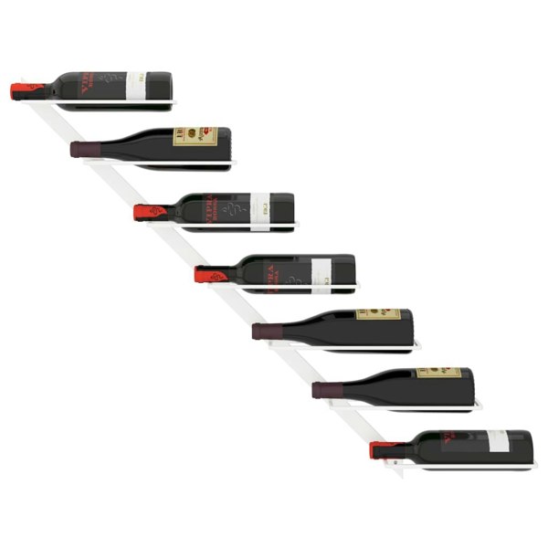 Berkfield Wall-mounted Wine Rack for 7 Bottles White Metal