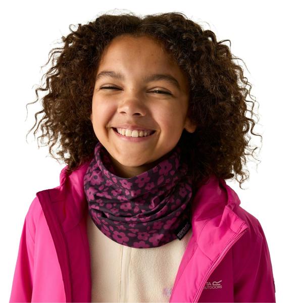 Regatta Childrens/Kids Multitube II Floral Snood - Violet Fig - 