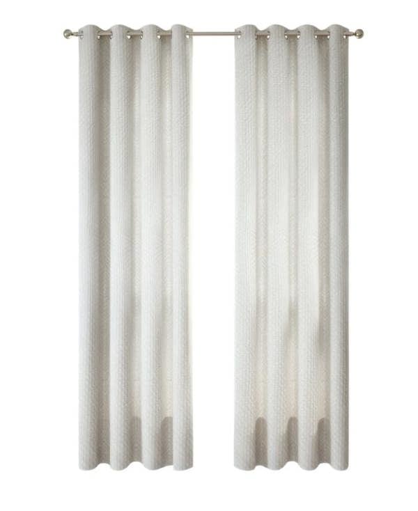 Anyhouz Anydrape 300cm Curtain Beige Modern Waffle Plaid for Living Room Bedroom Dining Balcony Luxury Window Drapes