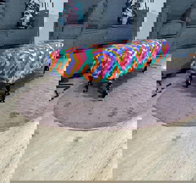 ISTOOLS Premium Multi-Colour Trem Footstool Pouffe – Stylish, Comfortable & Versatile