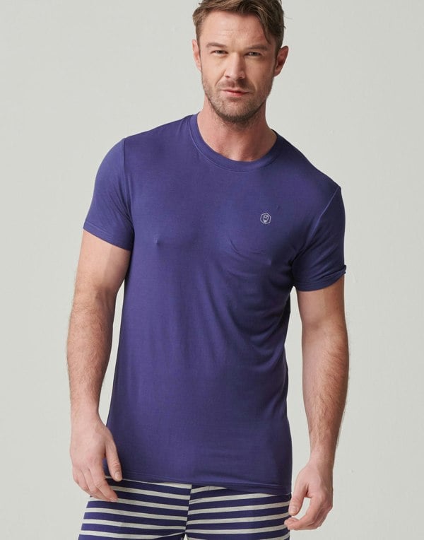 Two-pack Men's Bamboo T-Shirts – Navy & Grey Marl - British Boxers