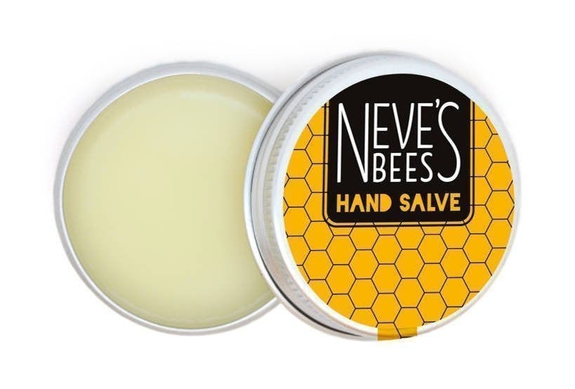 Hand salve for men from Neve's Bees (open tine)