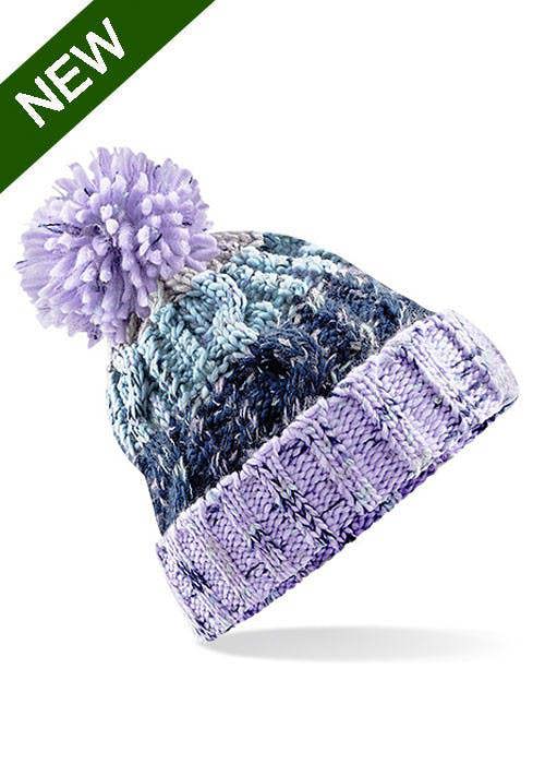 Beechfield Corkscrew Pom Pom Beanie Hat