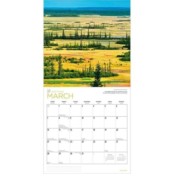 Canada Calendar 2027, Wall Calendars, Month To View, Travel, Gift