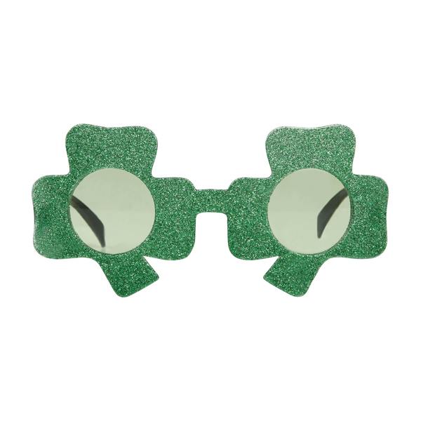 Bristol Novelty Unisex Clover Shaped Irish Glasses - Green - 