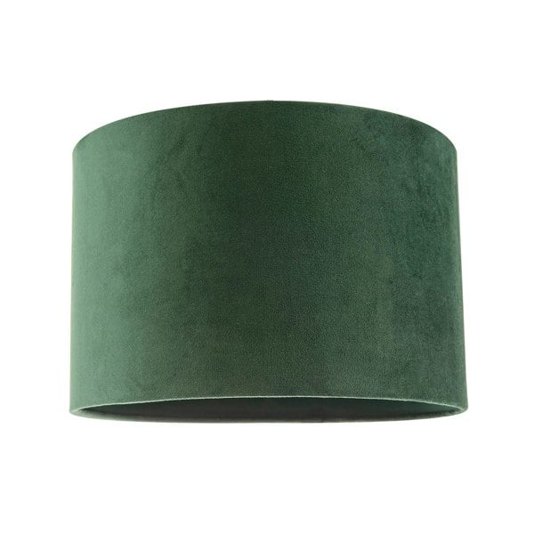 Soft Velvet Forest Green Fabric Round Lamp Shade for Table or Pendant Image 1