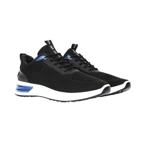 Crosshatch Mens Nyles Trainers - Black - Black - 80% PU/20% Pvc