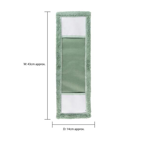 JVL Microfibre Mop Replacement Cleaning Pad - Green x 2
