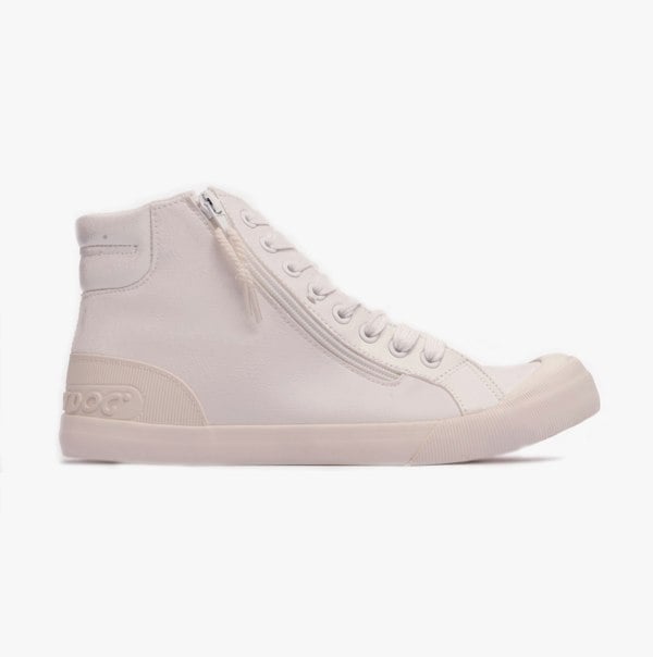 Rocket Dog JAZZIN HI SPORTY PU Womens Trainers White
