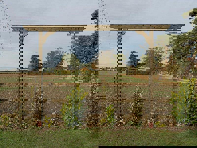 Arbor Garden Solutions Screen Pergola, Plant Climbing Arbour - Corbel Sculpted Brace