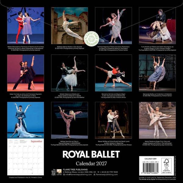 Royal Ballet Calendar 2027, Wall Calendars, Month To View, Lifestyle, Gift