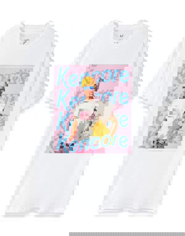 Barbie Mens White Kencore Short Sleeved T-Shirt