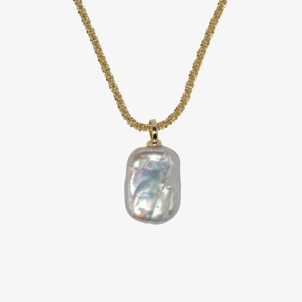 Uchi & Soto Shinju Gold Square Necklace