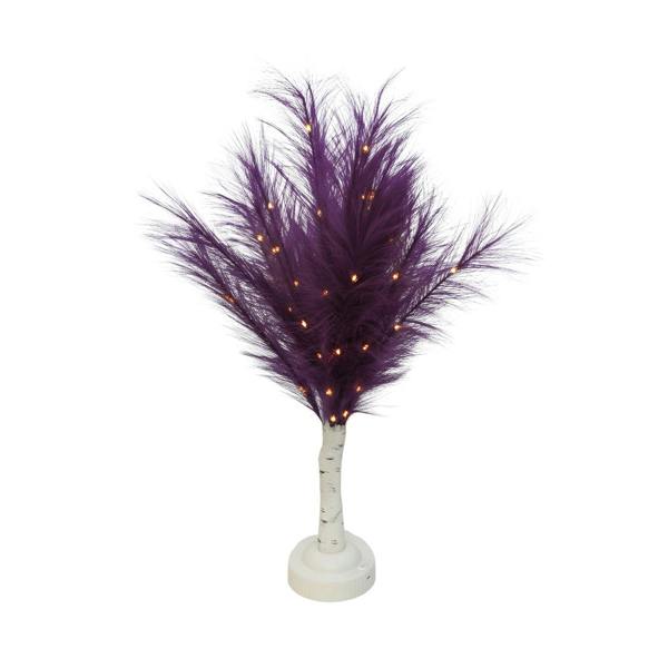 70cm Purple Feather Tree Table Lamp with Warm White LEDs, Decorative Light for Home Styling image 2