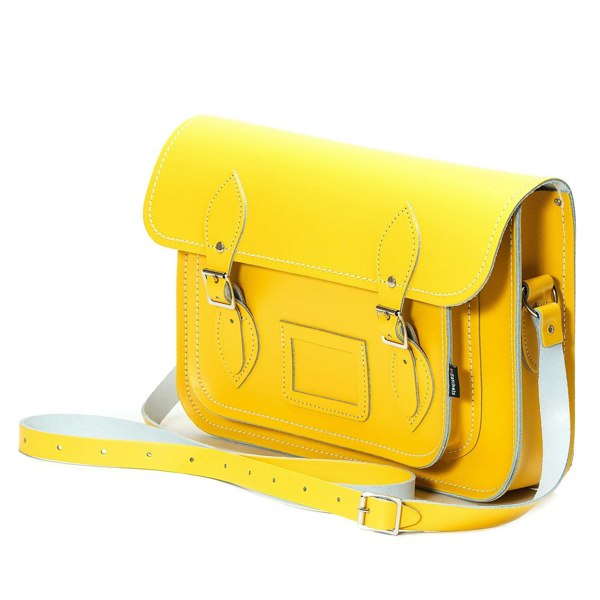 Pastel Daffodil Yellow Leather Satchel - Satchel - Zatchels