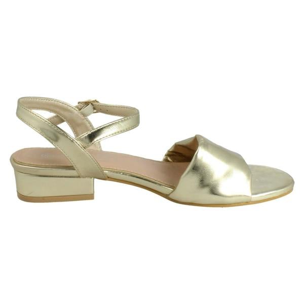 Spot On Ladies Spot On Low Heel Casual Buckle Fastening Sandals F12113