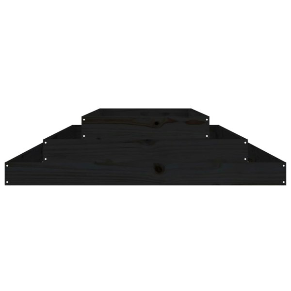 Berkfield Planter Black 110x110x27 cm Solid Wood Pine