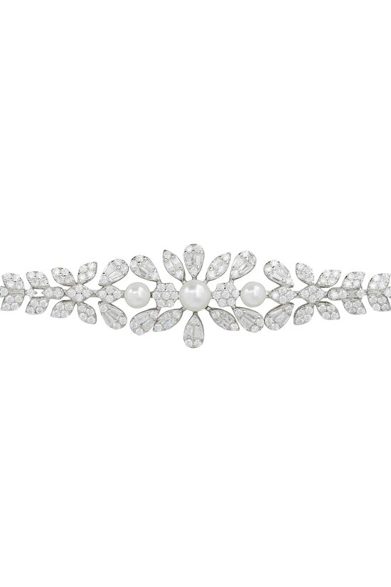 Latelita Empress Pearl Petal Tennis Bracelet