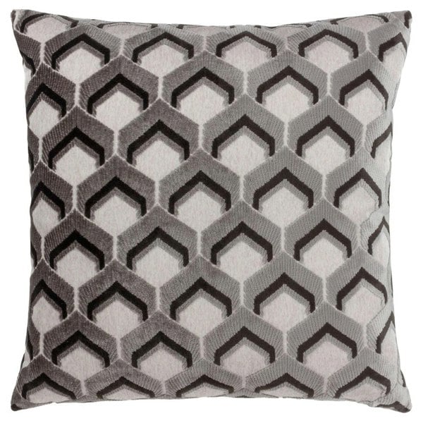 Paoletti Ledbury Jacquard Cushion Cover - Grey/Black