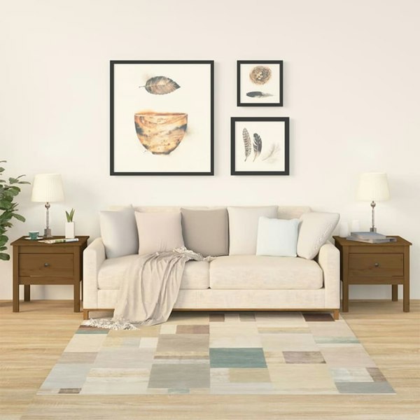 Berkfield Side Tables 2 pcs Honey Brown 50x50x49 cm Solid Wood Pine