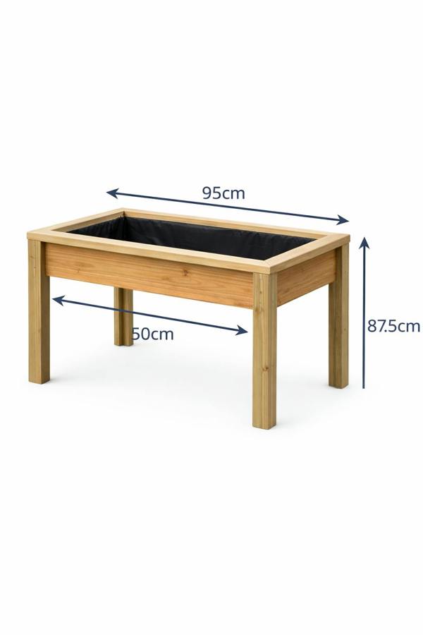 Wheelchair accessible raised planter dimensions 95cm x 50cm x 87.5cm