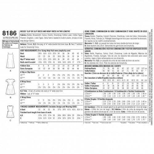 Simplicity Sewing Pattern 8186, Dresses for Women, D5 (4-6-8-10-12) - Intermediate