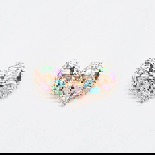 heart hair clip in crystal