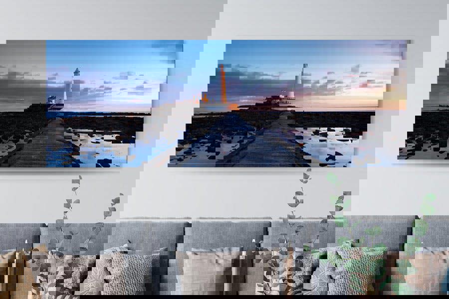 St Mary's Lighthouse canvas wall print