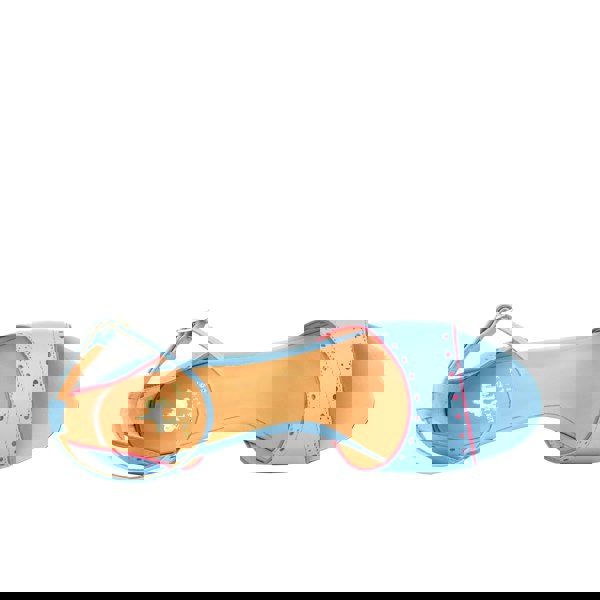 Embassy London Croupier - Light Blue Pink - Women's 2 inch heel ankle strap leather sandal in sky blue