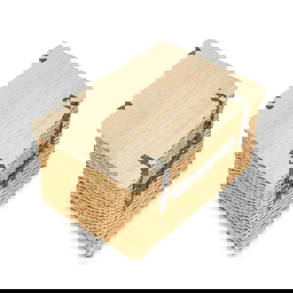 Buff Willow Empty Picnic Basket with Pinewood Lid